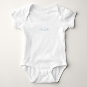 Body Personnaliser avec nom, texte minimaliste bleu cla