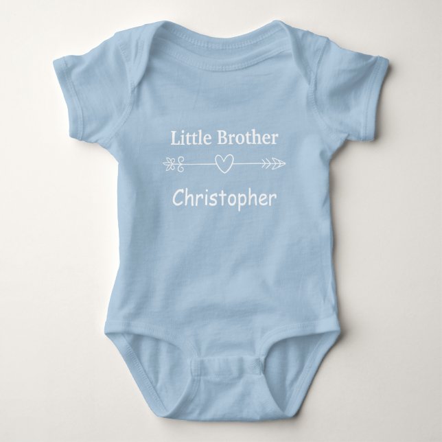 Body Personnaliser Blue Little Brother Arrow Heart Boho (Devant)