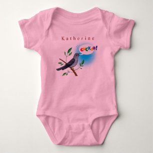 Body Personnaliser Cuckoo Bird sur Branche Baby Girl