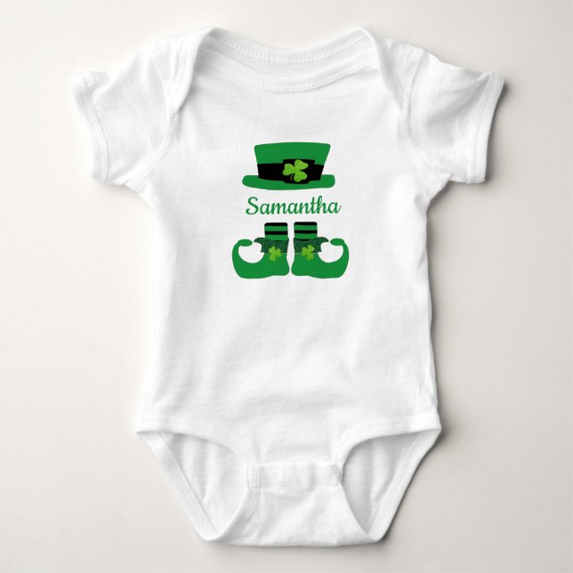 Body Personnaliser la St. Patrick Leprechaun vert noir (Devant)