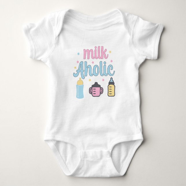 Body Personnaliser Lait Aholic Funny mignonne (Devant)