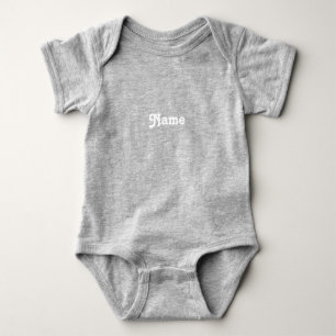 Body Personnaliser le nom, texte lettres blanches gris