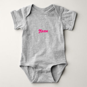 Body Personnaliser le nom, texte rose chaud fuchsia gri