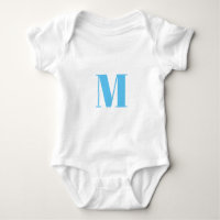 Personnaliser monogramme initial bleu clair blanc