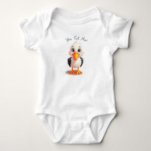Body Personnaliser nom mignon bébé cigogne