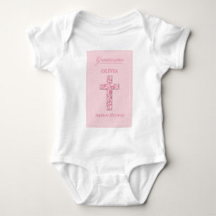 Body Personnaliser Nom Petite-fille Baptême Rose Fille