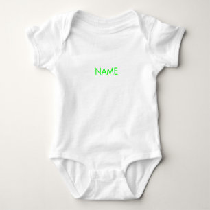 Body Personnaliser nom texte minimaliste néon vert let