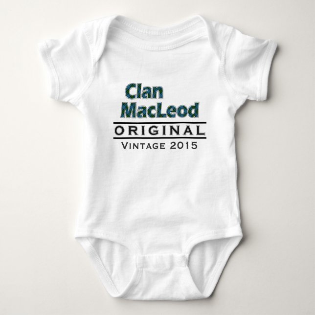 Body Personnaliser vintage de MacLeod de clan avec (Devant)