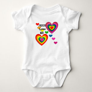 Body Personnalisez : Jésus m'aime avec la pièce en t 