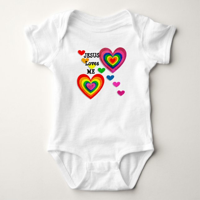 Body Personnalisez : Jésus m'aime avec la pièce en t de (Devant)