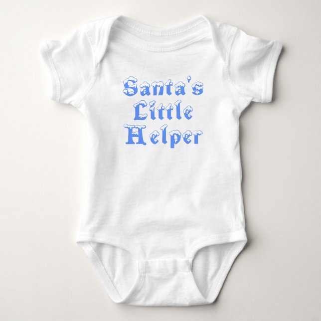 Body Petit Aide de Père Noël - bleu glace (Devant)