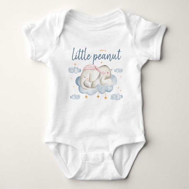 Body Petit Arachide couchage Eléphant Baby Bodysuit (Devant)