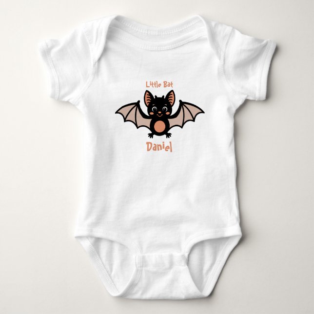 Body Petit Bat Bébé Garçon Éffrayant Mignonne Halloween (Devant)