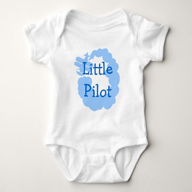 Body Petit bébé pilote grimpant avec avion volant (Devant)