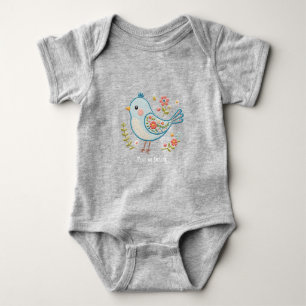 Body Petit Bleu Bird Floral Baby Bodysuit