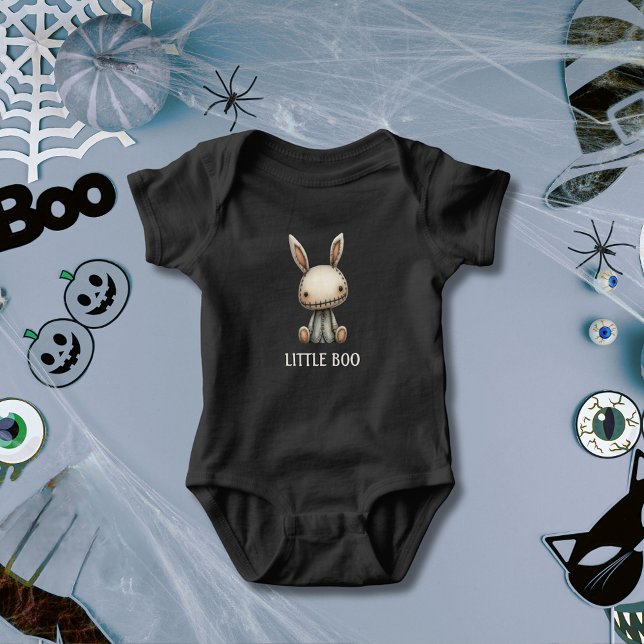 Body Petit Boo Éffrayant Bunny noir (Little Boo Spooky Cute Bunny Black Baby Bodysuit
)