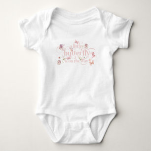 Body Petit Buterfly Blush rose Floral Baby shower fille