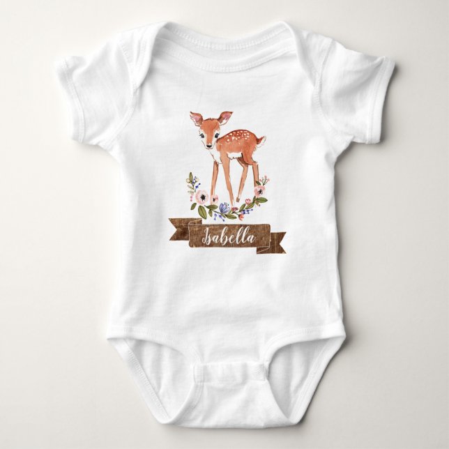 Body Petit cerf petite fille corps personnalisé (Devant)