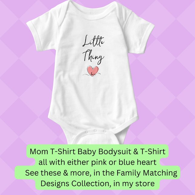 Body Petit Chose  - Cœur Rose - Ensemble Maman Bébé (Créateur téléchargé)