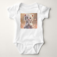 Petit club de tigre paisible sur Lotus - Bodysuit
