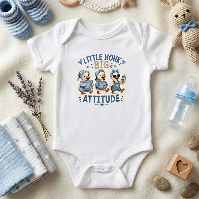 Body Petit cri, grande attitude Bébé canards mignons In (Little Honk Big Attitude Cute Baby Ducks Infant Bodysuit)