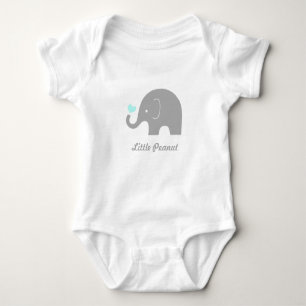 Body Petit éléphant d'arachide Romper bébé, Coeur bleu