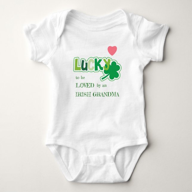 Body Petit-enfant irlandais Shamrock chanceux (Devant)