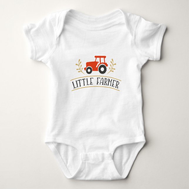 Body Petit Fermier mignon, Tracteur rouge (Devant)