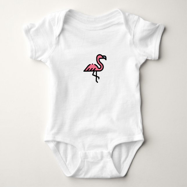 Body Petit Flamant rose (Devant)