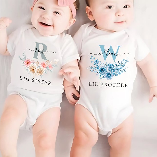 Body Petit frère avec monogramme assorti (Créateur téléchargé)