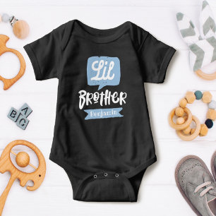 Body Petit Frère Baby Faire-part Nom et monogramme