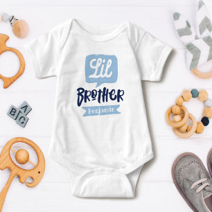 Body Petit Frère Baby Faire-part Nom et monogramme