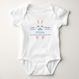 Body Petit Frère Lapin Personnalisé Bleu