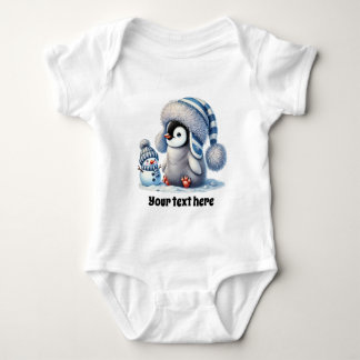 Body Petit garçon mignon Hiver Pingouin saisonnier