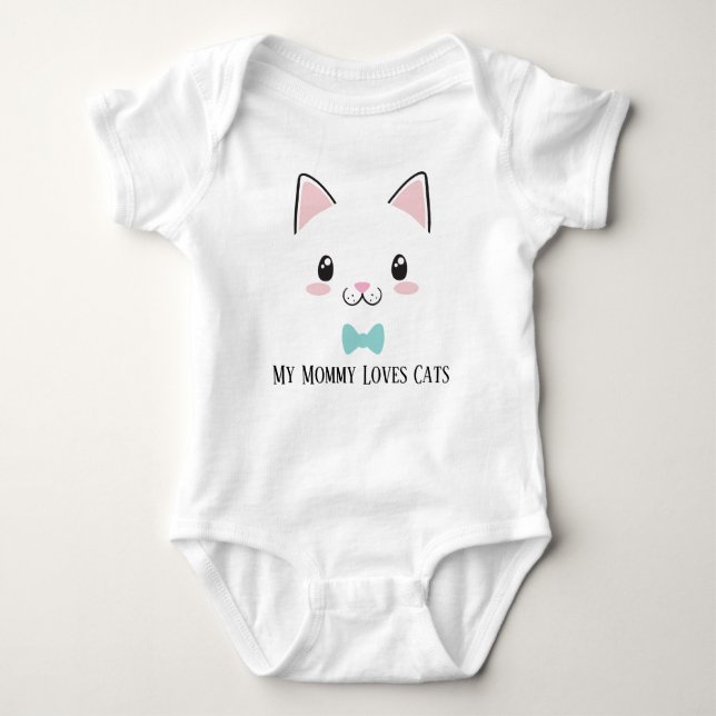 Body petit garçon mignon maman amoureux des chats bébé (Devant)