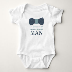 Body Petit Homme Bow Cravate Baby Bodysuit en Marine et