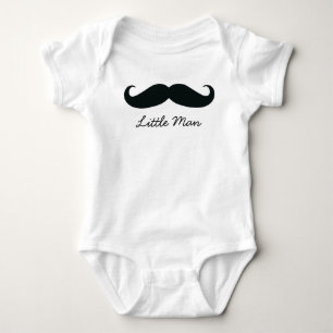 Body Petit Homme Moustache bébé Creeper, Blanc
