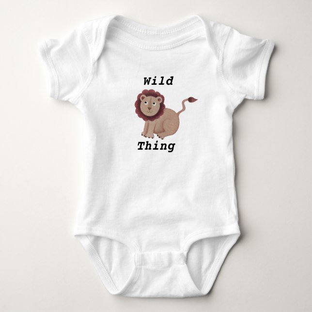 Body Petit lion petite veste bébé (Devant)
