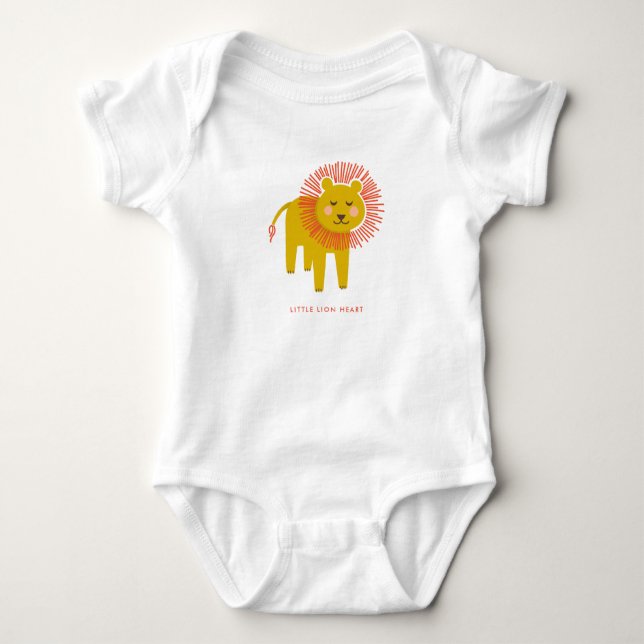 Body Petit Lions mignon Bodysuit bébé avec texte person (Devant)