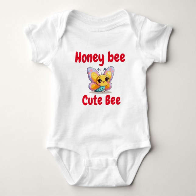 Body Petit Miel Bee Baby Bodysuit avec Mignonne Bee (Devant)
