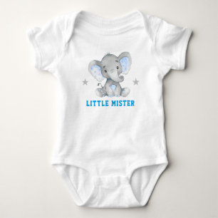 Body Petit Monsieur Gentleman Blue Boy Éléphant