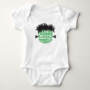 Body Petit Monstre Frankenstein Halloween Noir vert
