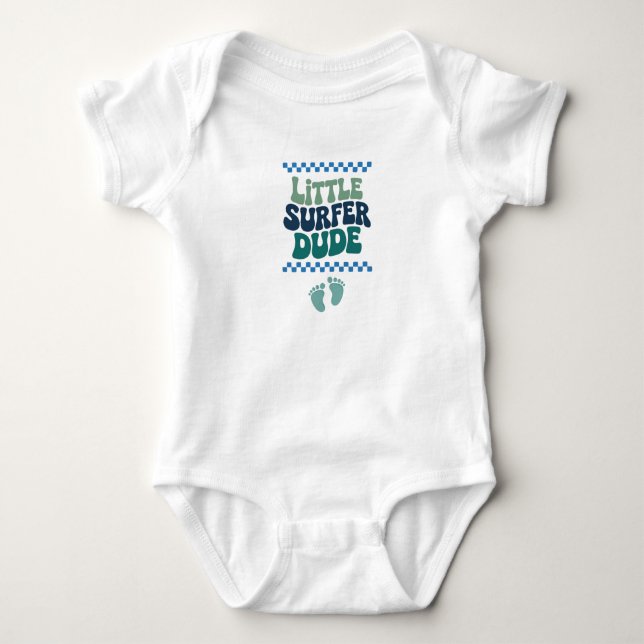 Body Petit surfeur mec, futur bébé surfeur garçon, Été (Devant)