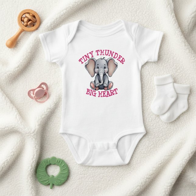 Body Petit tonnerre gros cœur éléphant mignon (Créateur téléchargé)