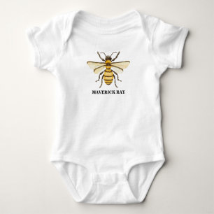 Body Petite Abeille en Route Jaune Baby Shower