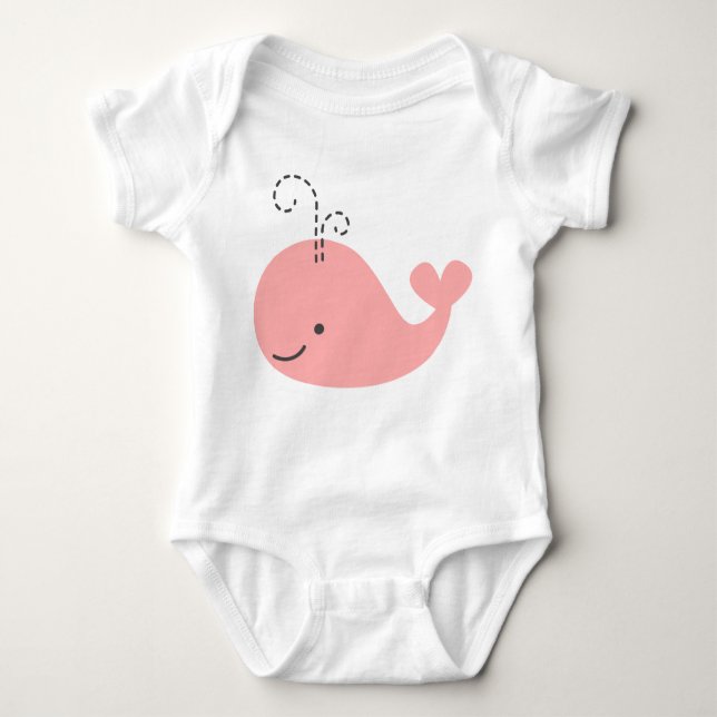 Body Petite baleine en rose (Devant)