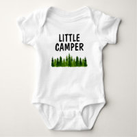 Petite Camper Aquarelle Verdure Pins Arbres