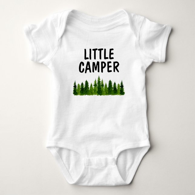 Body Petite Camper Aquarelle Verdure Pins Arbres (Devant)