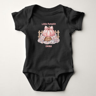Body Petite Citrouille Personnalisée Pinkoween Bébé Aqu