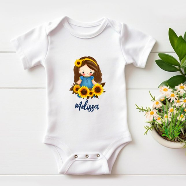 Body Petite fille avec des tournesols (Créateur téléchargé)